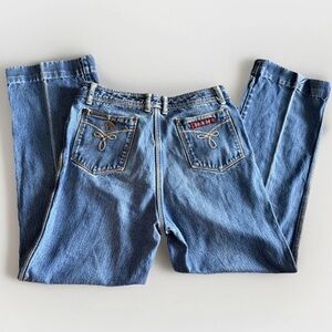 Women’s Jordache Blue Jeans Y2K Size 33 Horse Head Logo Embroidered VTG